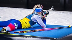 Markéta Davidová za cílem �tafety