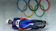 Ond�ej Hyman z �eské republiky p�i své t�etí jízd� (8. února 2026)