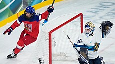 Natálie Mlýnková st�ílí druhý gól zápasu (8. února 2026)