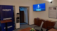 Pohled do nové olomoucké regionální kancelá�e europoslance Antonína Sta�ka...