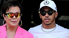 Lewis Hamilton s matkou Kim Kardashianovou Kris Jenner