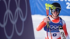 �výcar Franjo von Allmen m�l v cíli olympijského sjezdu spoustu d�vod� k...