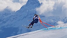 Ameri�anka Lindsey Vonnová a její pád p�i olympijském sjezdu.