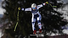 �eská sjezda�ka Elisa Maria Negri p�i svém premiérovém olympijském startu.