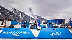 Lucie Charvátová na tréninku v olympijském biatlonovém areálu v Anterselv�.