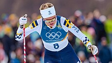 �védka Frida Karlssonová b�hem olympijského skiatlonu.
