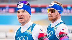 Biatlonisté Michal Kr�má� (vlevo) a Vít�zslav Horning na tréninku v Anterselv�.