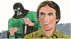 Ukázka ilustrací od Marka �ermáka v knize Ho�i od Bob�í �eky