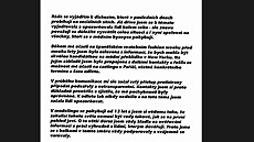 Krystyna Pyszková a její vyjád�ení (1. února 2026)