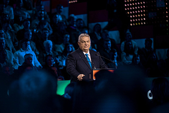 Ma�arský premiér Viktor Orbán (14. února 2026)