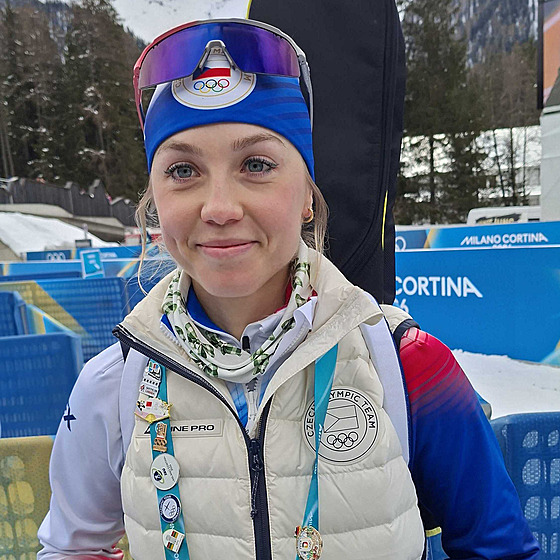 Biatlonistka Tereza Voborníková s olympijskými odzná�ky