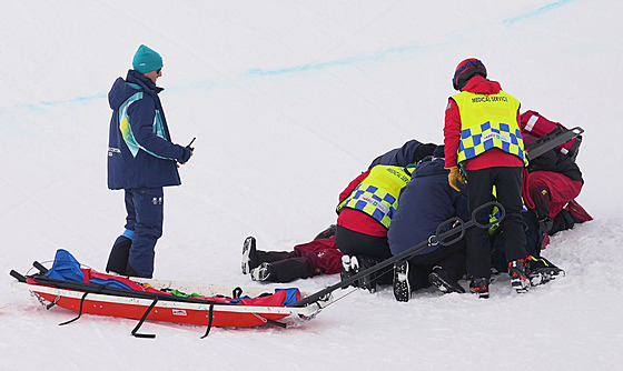 �ínská snowboardistka �ia-jü Liou spadla p�i tréninku na olympijských hrách.