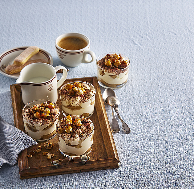 Lískooříškové tiramisu – krémový dezert plný čokolády, kávy a oříškových chutí