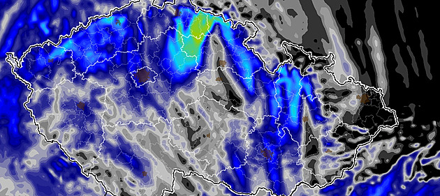 Část Česka zasype sníh, na Moravě a ve Slezsku napadne až 15 centimetrů