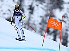 N�mka Emma Aicherová na trati olympijského super-G, které nedokon�ila. (12....