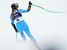 Italka Sofia Goggiaová na trati olympijského super-G, které nedokon�ila. (12....