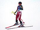 Kana�anka Valerie Grenierová nedokon�ila olympijské super-G. (12. února 2026)