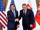 Americký ministr zahrani�í Marco Rubio nav�tívil Slovensko. (15. února 2026)