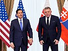 Americký ministr zahrani�í Marco Rubio nav�tívil Slovensko. (15. února 2026)