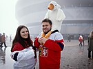 Fanou�ci p�ed zápasem se �výcarskem (15. února 2026)