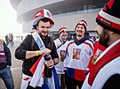 Fanou�ci p�ed zápasem se �výcarskem (15. února 2026)