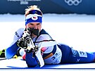 Tomá� Mikyska z �eské republiky v akci b�hem stíhacího závodu mu�� na 12,5 km....