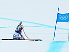Ester Ledecká ve spodní �ásti trati chybovala, nechala se rozhodit, upadla a...
