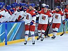 Filip Chlapík (14) otevírá skóre v zápase se �výcarskem. (15. února 2026)