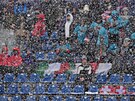 Po�así komplikuje i druhé kolo slalomu mu��. (16. února 2026)