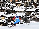 Matthieu Osch z Lucemburska v akci b�hem druhého kola v mu�ském slalomu. (16....