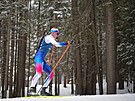 Petr Hák z �eska se ú�astní tréninku biatlonu na zimních olympijských hrách...