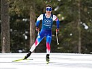 Petr Hák b�hem tréninku v biatlonu (12. února 2026)