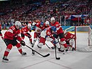 Mat�j Stránský (93)b�hem zápasu se �výcarskem. (15. února 2026)