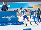 Michal Kr�má� na trati stíhacího závodu v Anterselv�. (15. února 2026)