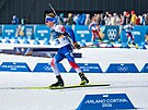 Tomá� Mikyska na trati stíhacího závodu v Anterselv�. (15. února 2026)
