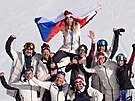 Eva Adamczyková vybojovala ve snowboardcrossu olympijské st�íbro. (13. února...