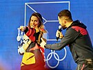 St�íbrná olympioni�ka a snowboardistka Eva Adamczyková dorazila v úterý na...