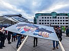 Demonstrace na podporu prezidenta Petra Pavla v Hradci Králové (15. února 2026)