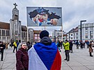 Demonstrace na podporu prezidenta Petra Pavla v Hradci Králové (15. února 2026)
