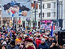 Demonstrace na podporu prezidenta Petra Pavla v Hradci Králové (15. února 2026)