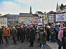 V Ústí nad Labem se se�la zhruba tisícovka ú�astník� manifestace na podporu...