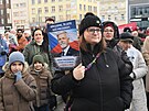 V Ústí nad Labem se se�la zhruba tisícovka ú�astník� manifestace na podporu...