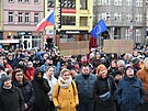 V Ústí nad Labem se se�la zhruba tisícovka ú�astník� manifestace na podporu...