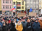 V Ústí nad Labem se se�la zhruba tisícovka ú�astník� manifestace na podporu...
