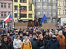 V Ústí nad Labem se se�la zhruba tisícovka ú�astník� manifestace na podporu...