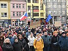 V Ústí nad Labem se se�la zhruba tisícovka ú�astník� manifestace na podporu...