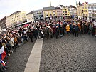 V Ústí nad Labem se se�la zhruba tisícovka ú�astník� manifestace na podporu...
