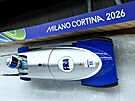 Margot Bochová z Francie v akci b�hem závodu �en v monobobu. (16. února 2026)