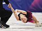 Loulia Chtchetininaová a Michal Wozniak z Polska b�hem volné jízdy v...