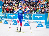 Markéta Davidová na trati olympijské smí�ené �tafety (8. února 2026)